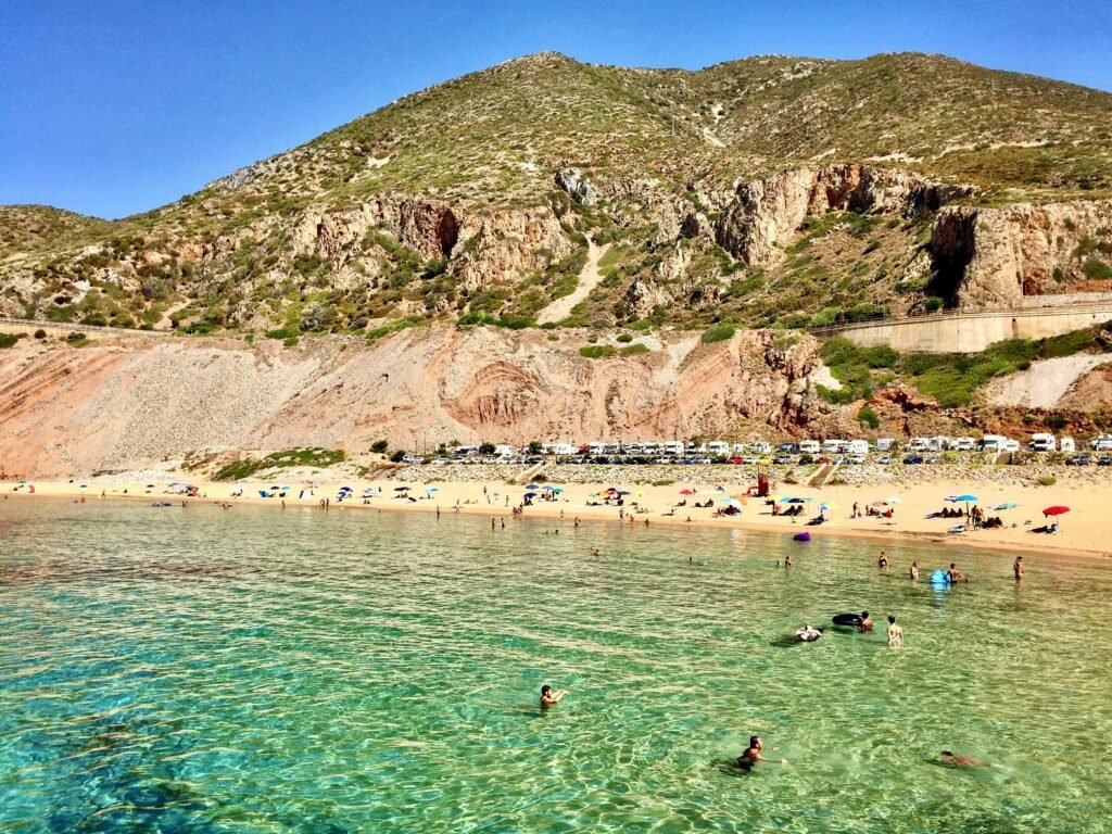 Buggeru beach Sardinien wohnmobil